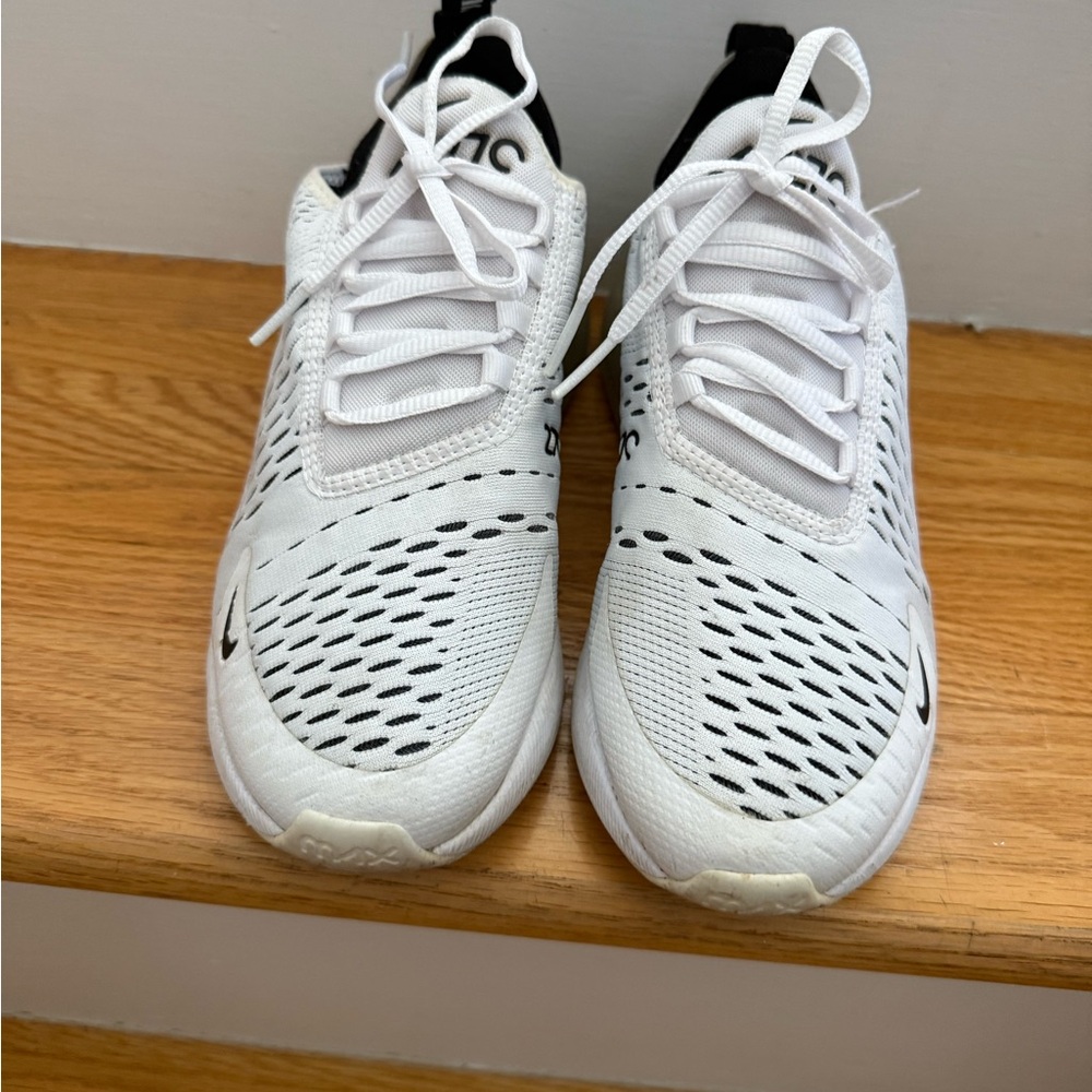 Nike White and Black Air 27C Sneakers